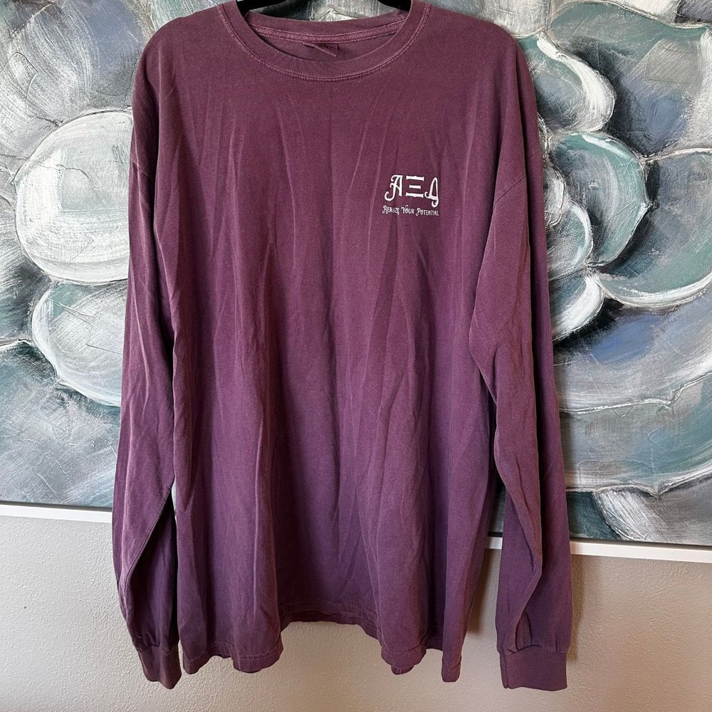 XL Comfort Colors Alpha Xi Delta Long Sleeve Floral